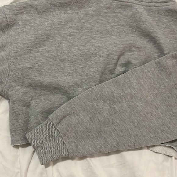 Fruit of the Loom grey cropped hoodie - Picture 6 of 9